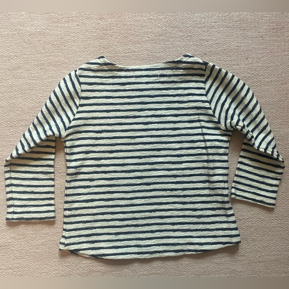 Authentic BONPOINT Blue & Cream Cherry Top - Size 4 years - Picture 4 of 4